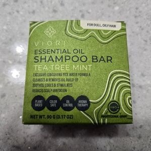Viori Essential Oil Shampoo Bar Tea Tree Mint NEW NIB